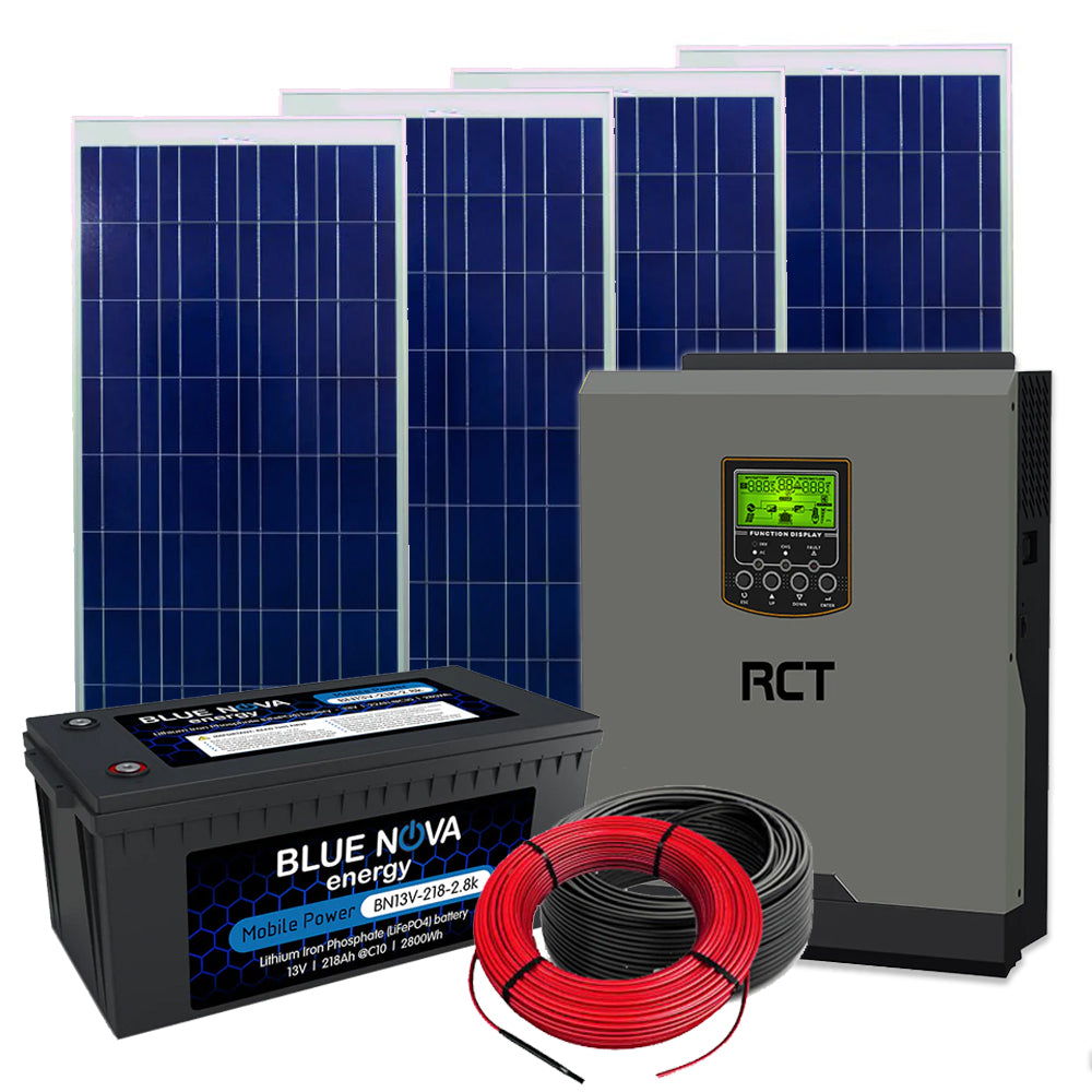 Rct 1Kva 1Kwh 2.8Kwh Compact Lithium Solar Power Kit