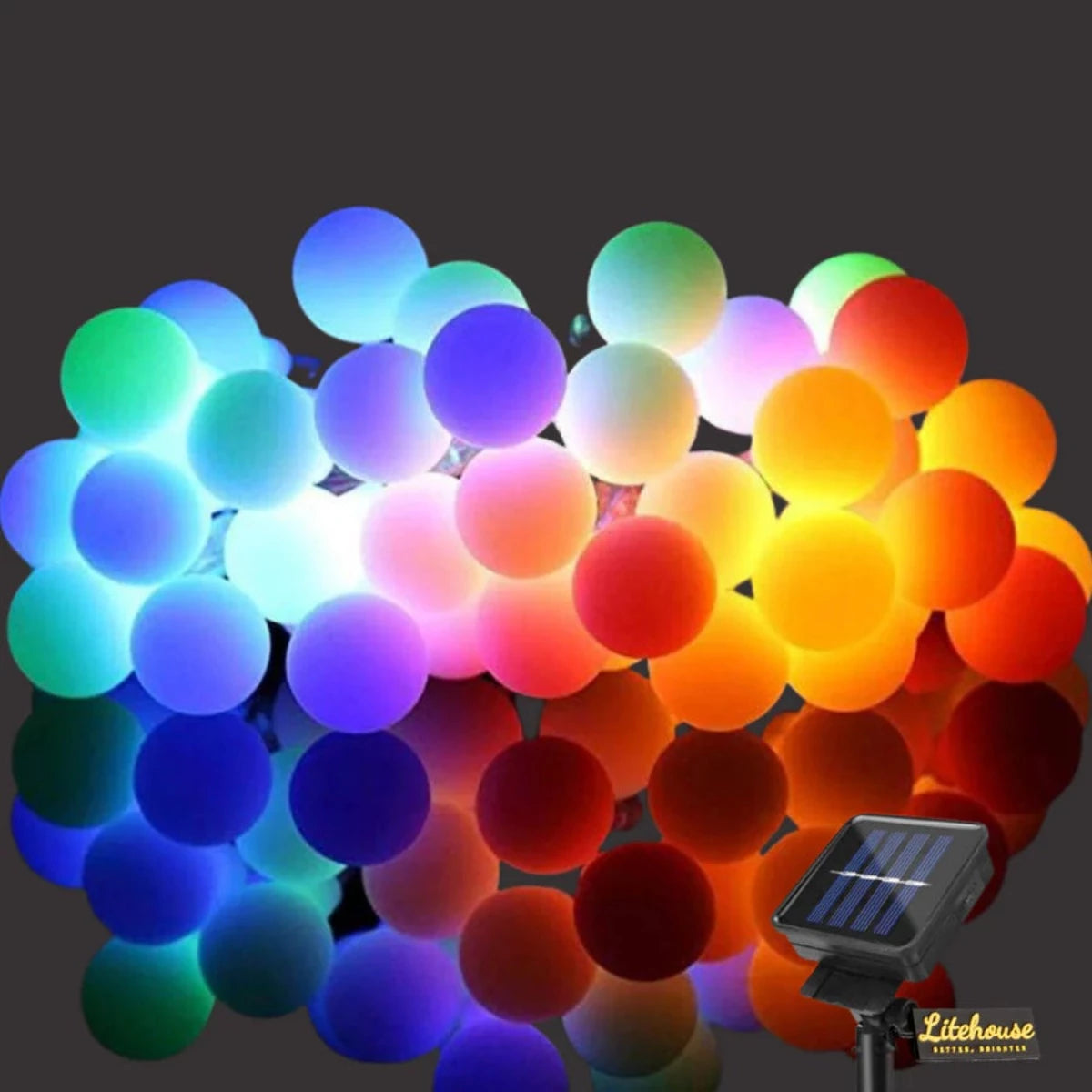 Litehouse Solar LED Bubble Ball Multicolour Fairy Lights