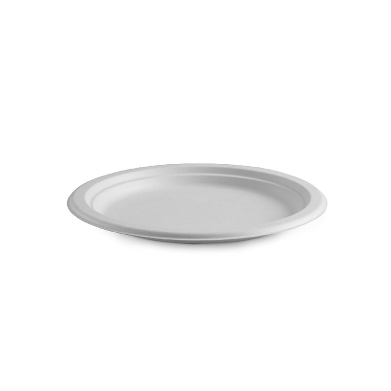 EcoPack 18cm Round Bagasse Plates - Pack of 125