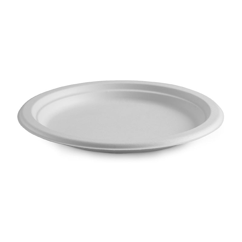 EcoPack 25cm Round Bagasse Plates - Pack of 125