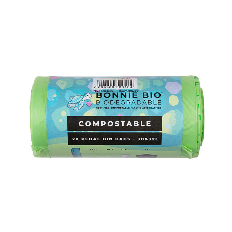 Bonnie Bio 15 x 30-32L Compostable Bin Bags Roll - Carton of 20 - Sustainable.co.za