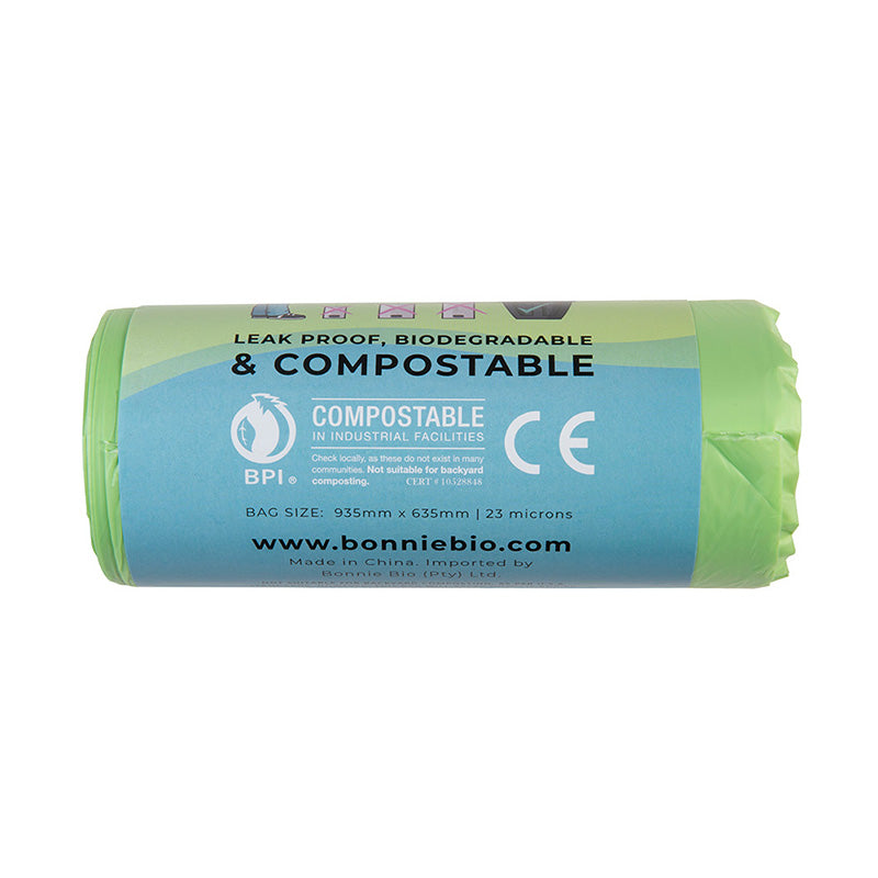 Bonnie Bio 20 x 85L Compostable Bin Bags Roll - Carton of 15 - Sustainable.co.za