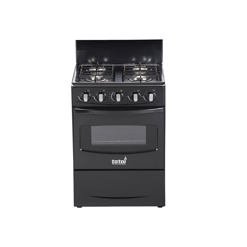 Totai 4 Burner Gas Stove + Oven with FFD - Black - Sustainable.co.za