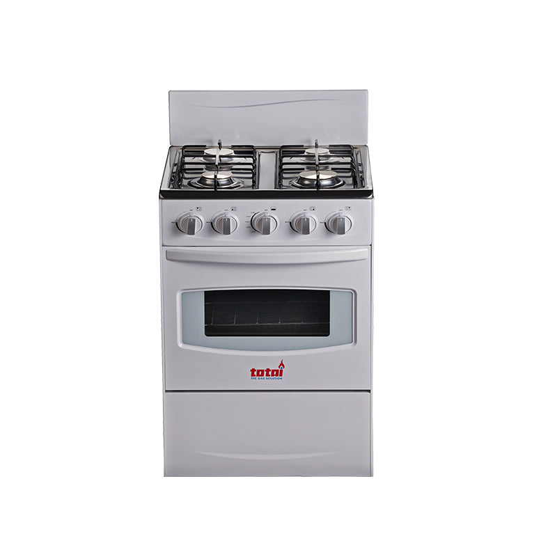Totai 4 Burner Gas Stove + Oven with FFD - White - Sustainable.co.za