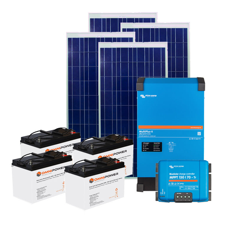 Sustainable 5kW with 24kWh AGM battery and 6kWp array Solar Power Kit - Sustainable.co.za