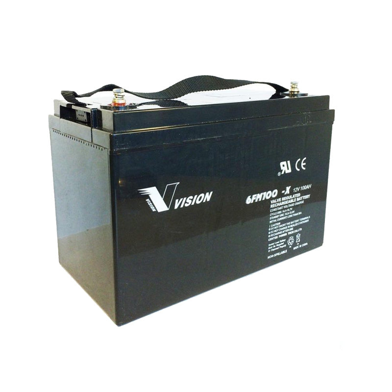 Vision 6FM100Z-X 100Ah 12V AGM Battery - Sustainable.co.za