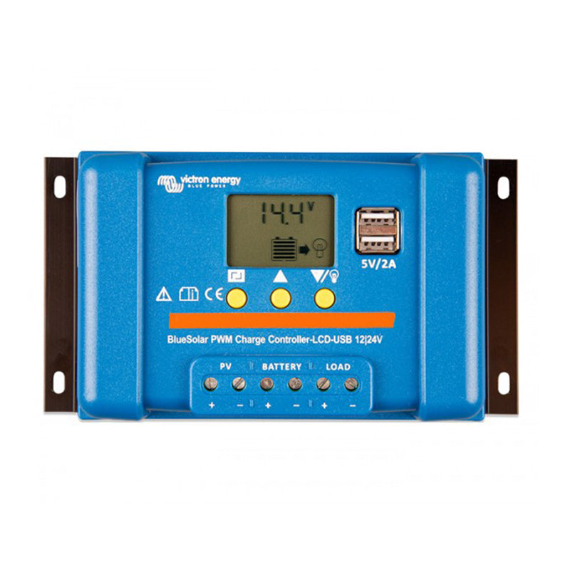 Victron Blue Solar 12V/24V/20A PWM Charge Controller with LCD & USB - Sustainable.co.za