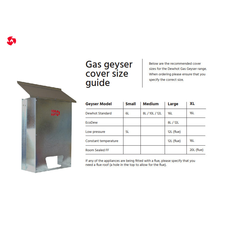 Dewhot Gas Geyser Covers (Weather box) - Sustainable.co.za