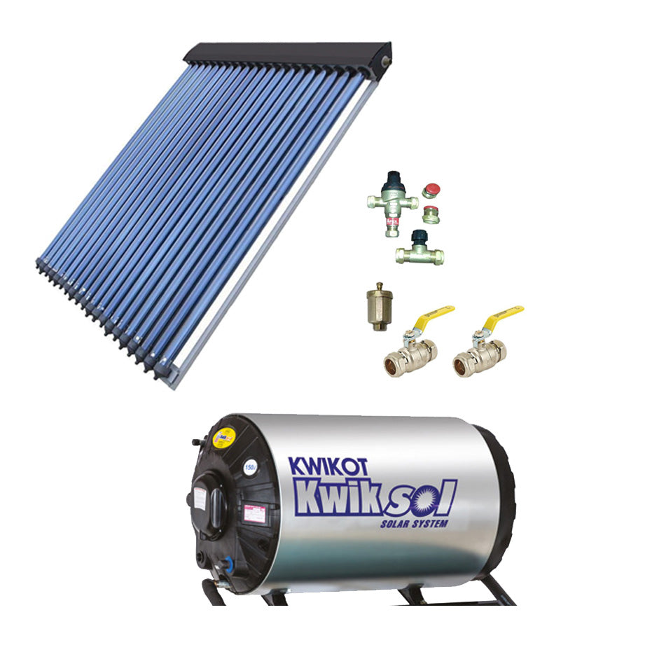 150L Evacuated Tube Thermosiphon Solar Water Heating Kit - Sustainable.co.za