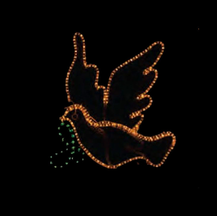 Magic LED Dove with Flower - Animated LED Light - Sustainable.co.za