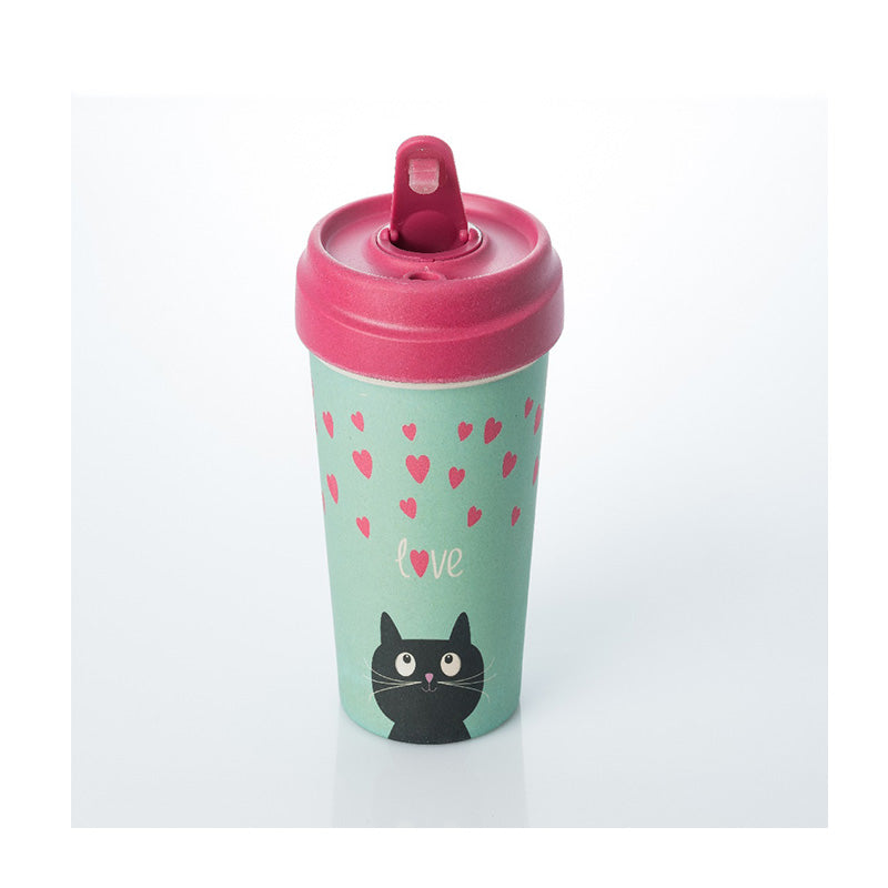 ChicMic Kitty Love 400ml Bamboo Cup - Sustainable.co.za