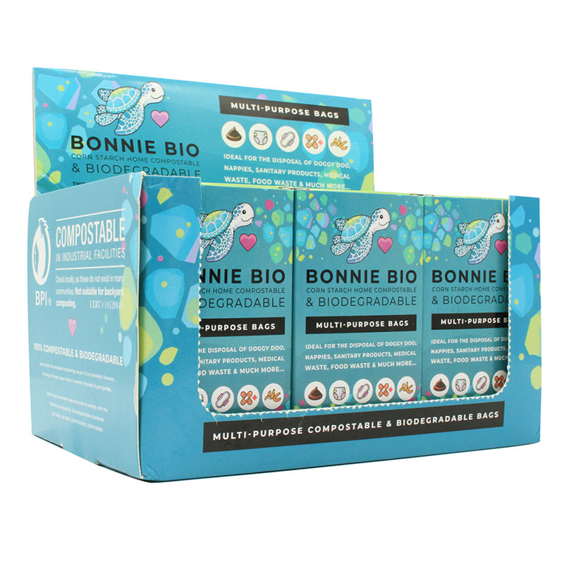 Bonnie Bio Multi-purpose Bags 4 Roll Box - Carton of 12