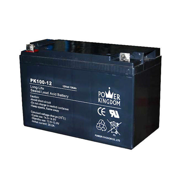 Power Kingdom PK100Ah 12V Sealed Battery - Sustainable.co.za