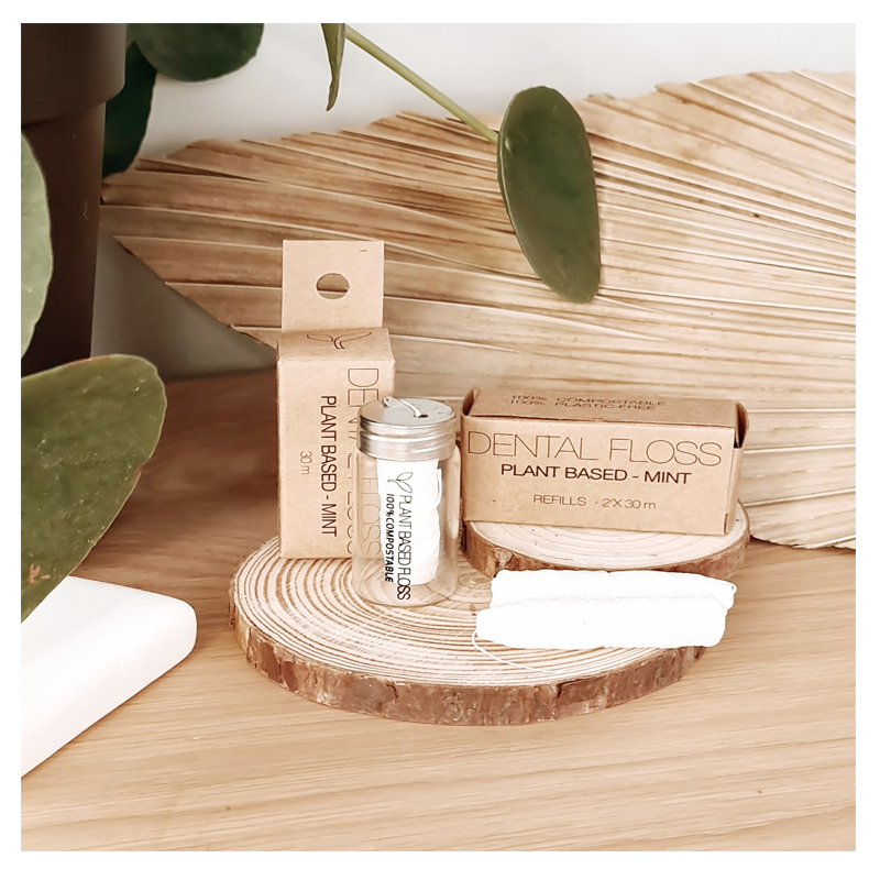 Plant based Dental Floss with jar - Sustainable.co.za