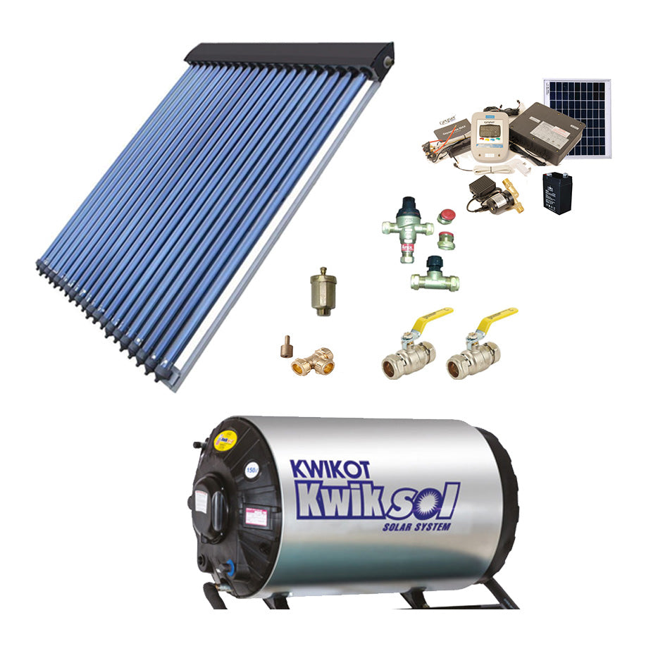 150L Complete Direct Pumped Split System Solar Water Heating Kit - Sustainable.co.za