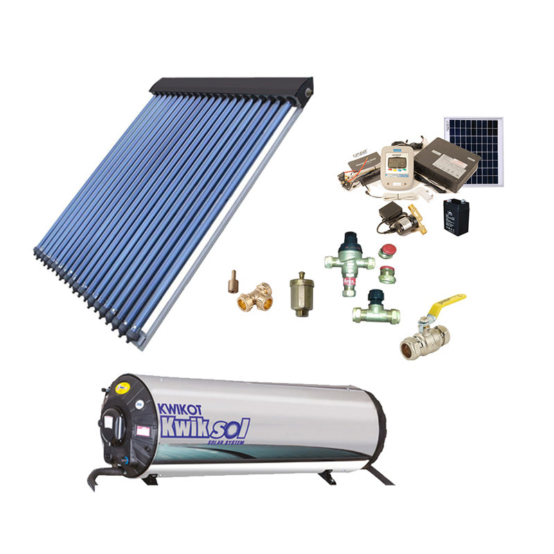 300L Complete Direct Pumped Split System Solar Water Heating Kit - Sustainable.co.za