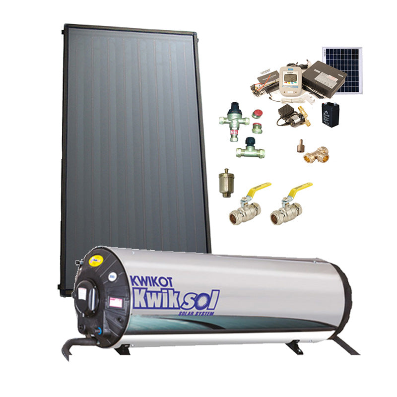 300L Complete Direct Pumped Vertical Flat Plate Solar Water Heating System - Sustainable.co.za