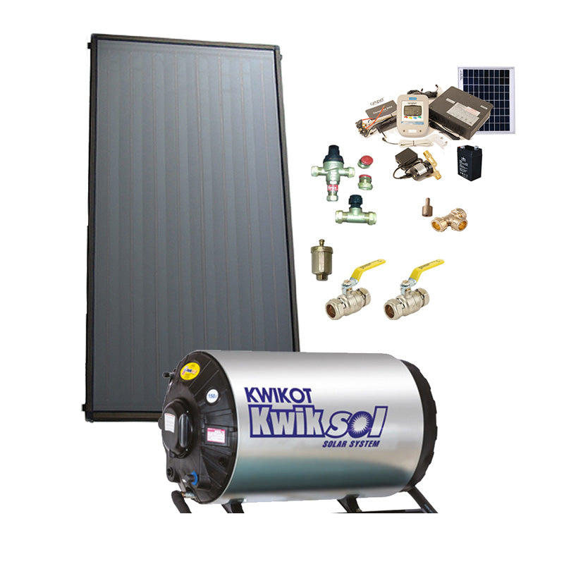 200L Complete Direct Pumped Vertical Flat Plate Solar Water Heating System - Sustainable.co.za