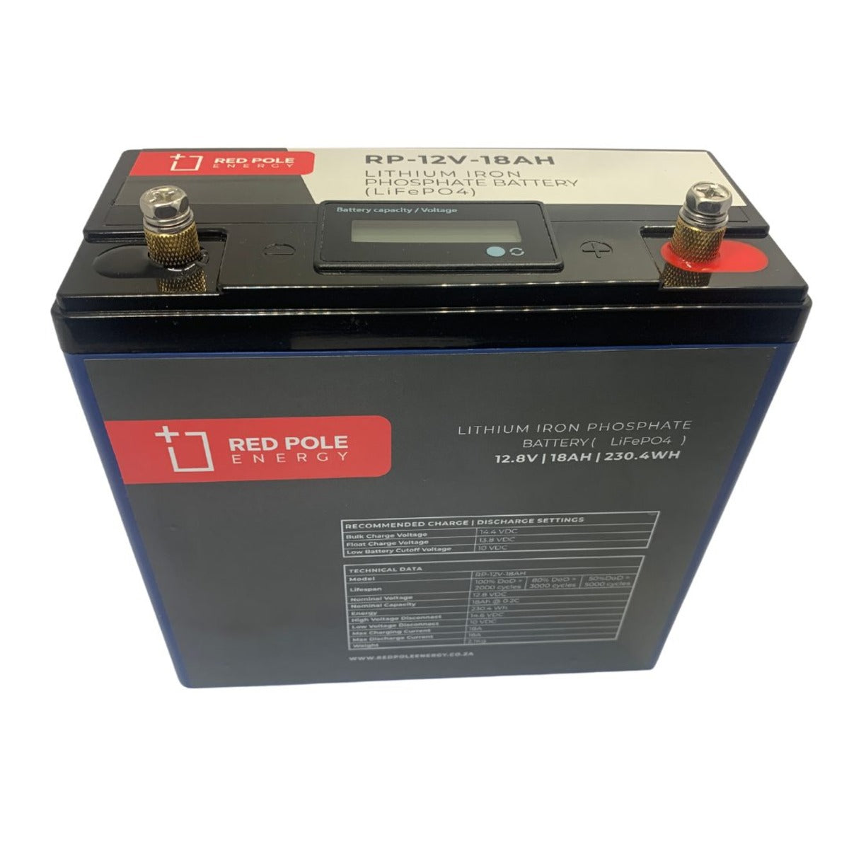 Red Pole Energy 12V 18Ah 230Wh LiFePO4 Battery