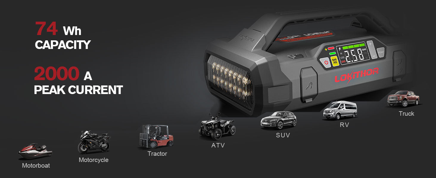 LokiThor 4 in 1 Multi-functional Jump Starter - Sustainable.co.za