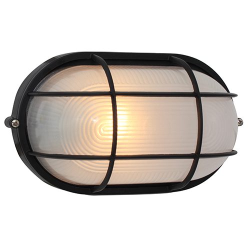 Eurolux B48B large oval bulkhead with grid in black