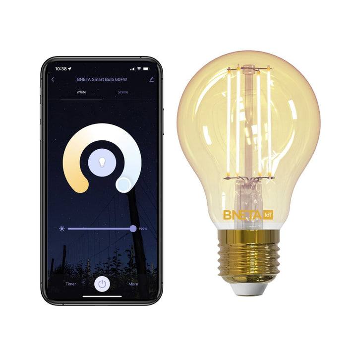 BNETA IoT Smart Filament WiFi Warm/Cool White LED Bulb (A60 E27)