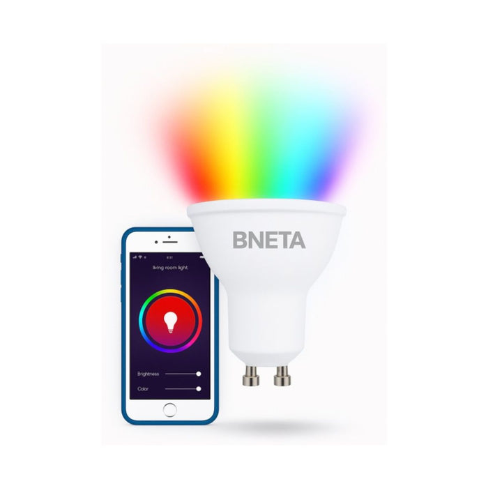 BNETA IoT Smart WiFi Colour + Warm/Cool White LED Bulb (GU10)