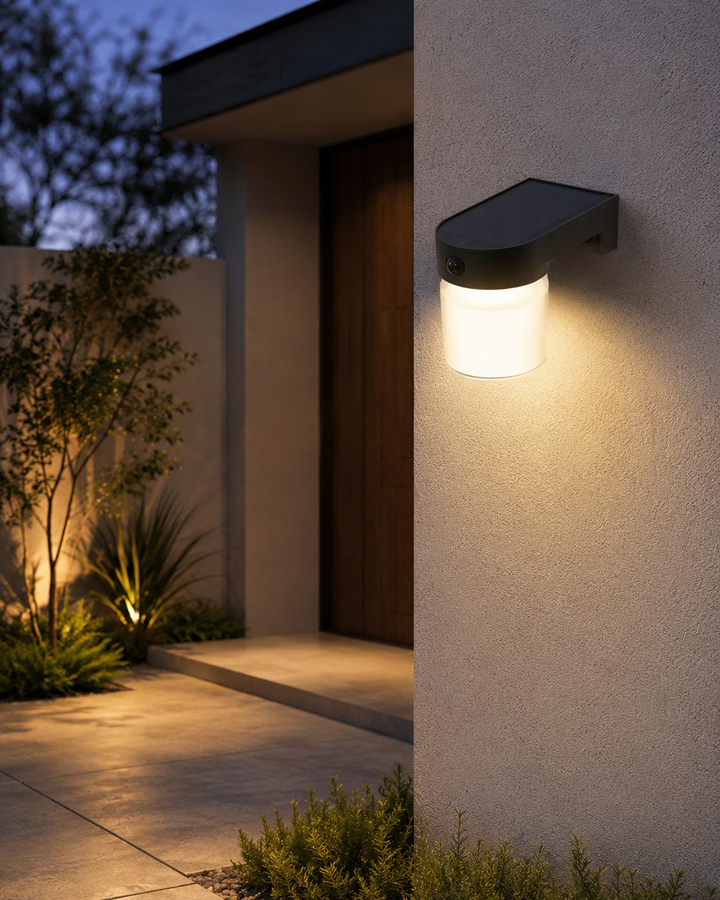 Synerji CCT Solar LED Round Wall Lamp