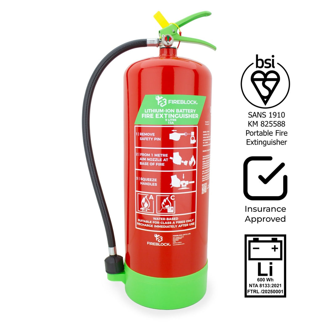 Fireblock 6 Litre Lithium Battery Fire Extinguisher