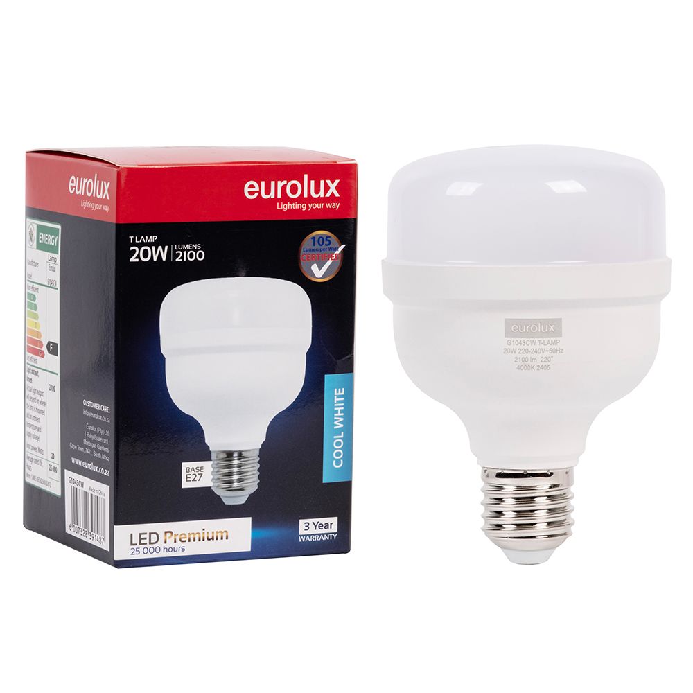 Eurolux G1043CW 20W E27 4000K T-Lamp LED Bulb