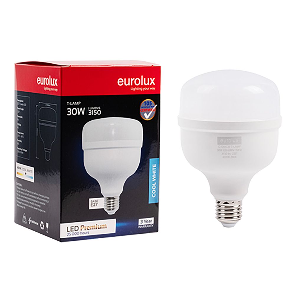 Eurolux G1044CW 30W E27 4000K T-Lamp LED Bulb