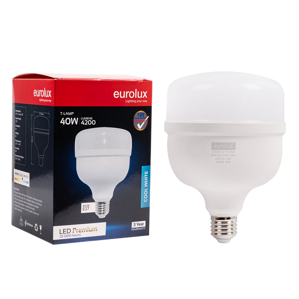 Eurolux G1045CW 40W E27 4000K T-Lamp LED Bulb