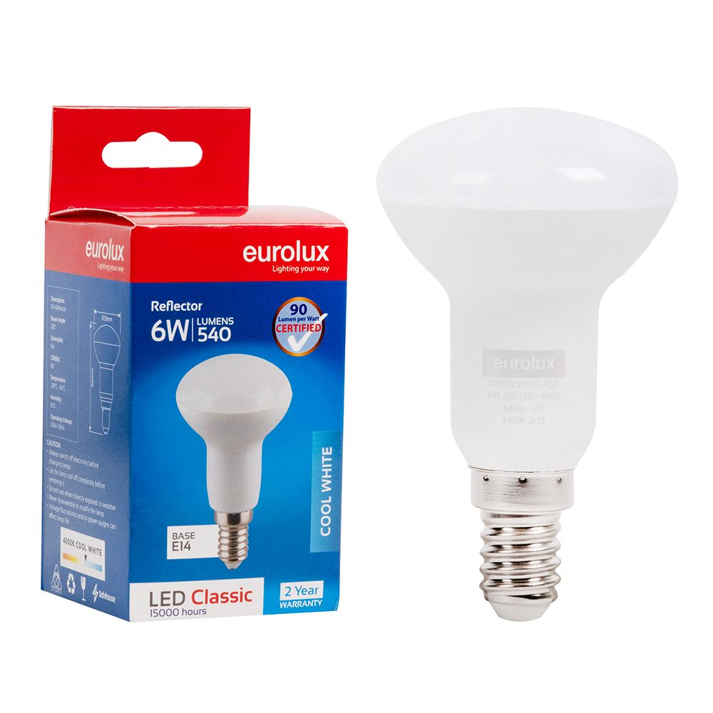 Eurolux G1100CW 6W E14 4000K R50 LED Bulb