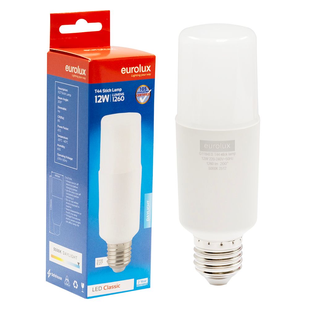 Eurolux G1184ES 12W E27 5000K Stick LED Bulb