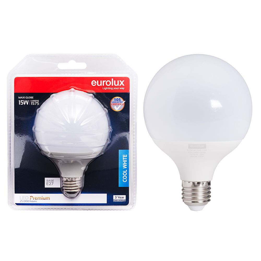 Eurolux G24CW 15W E27 4000K Premium Maxi Globe LED