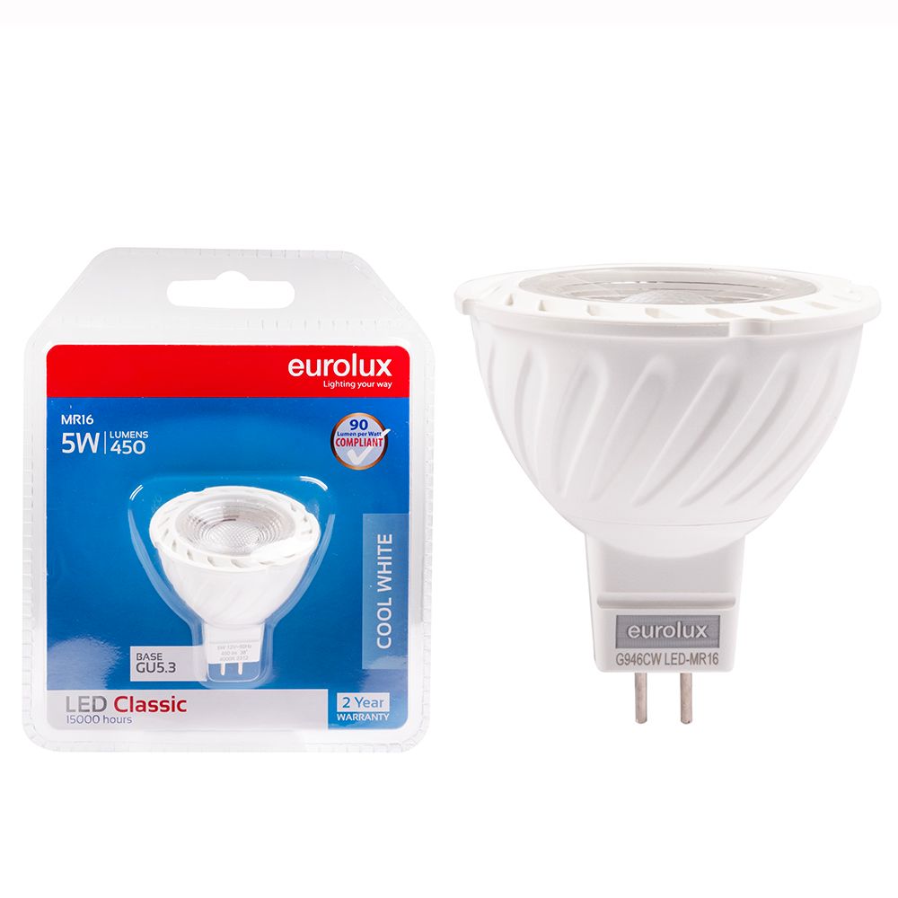 Eurolux G946CW 5W GU5.3 4000K MR16 LED Bulb