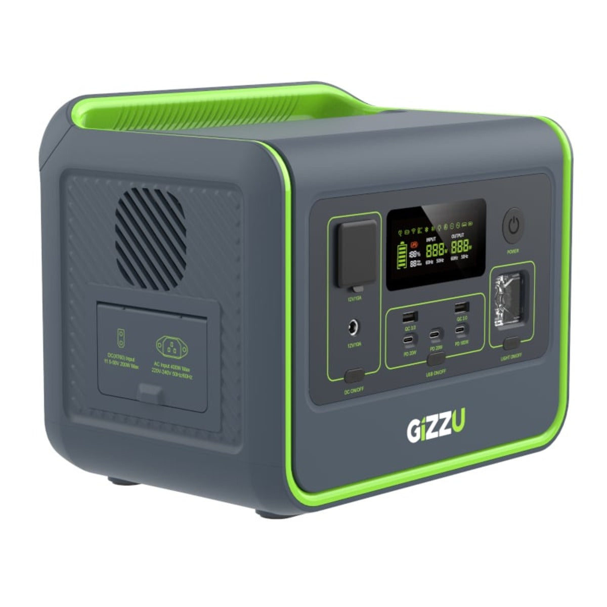 Gizzu Hero Core 512Wh - 800W UPS Fast Charge LiFePO4 Portable Power Station