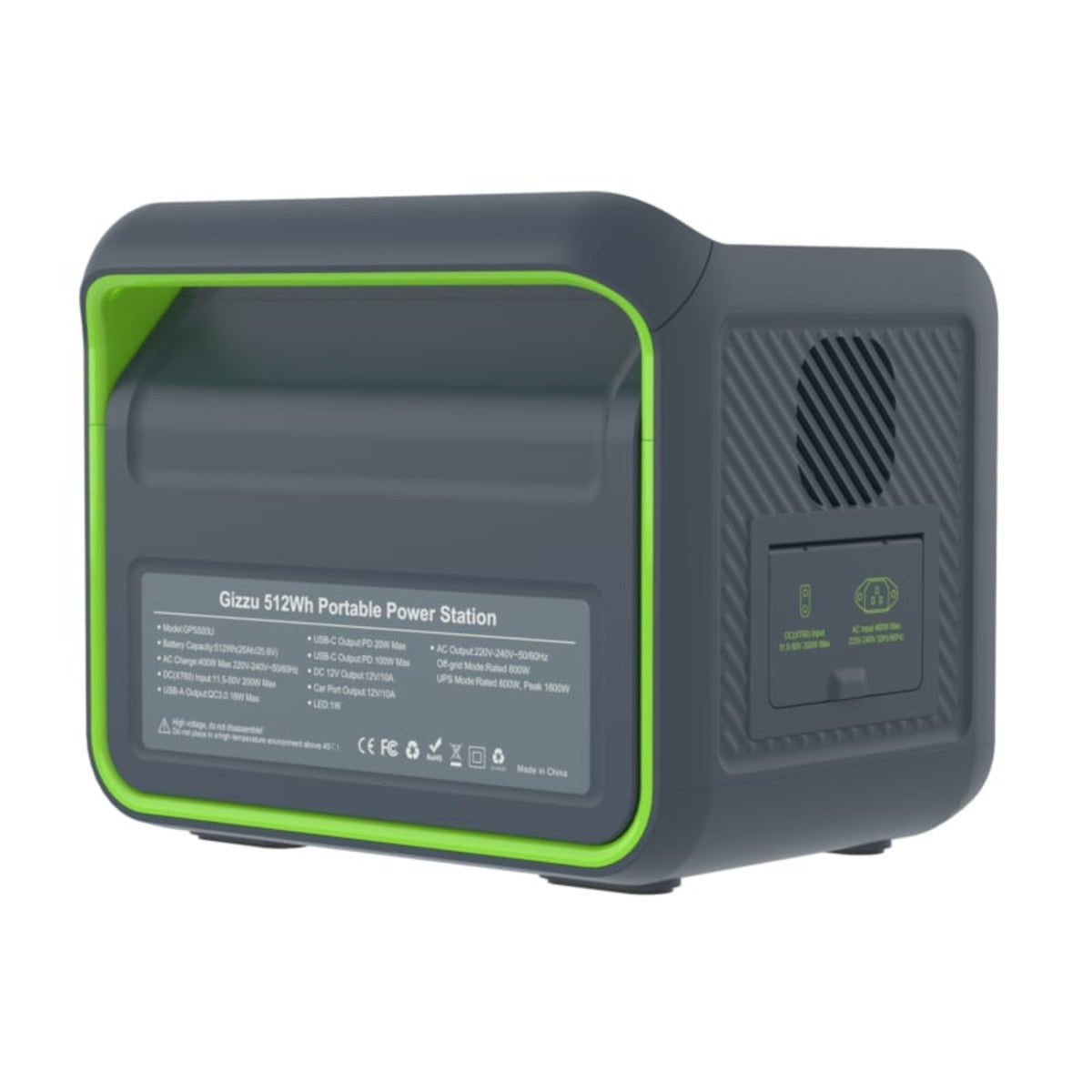 Gizzu Hero Core 512Wh Portable Power Station - Sustainable.co.za