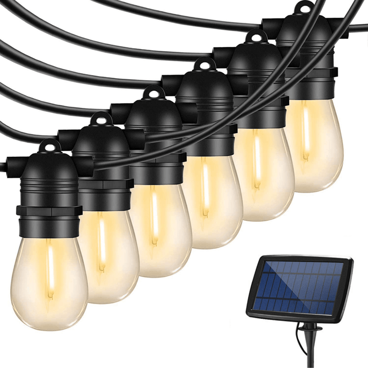 Stellar Lighting 10m Solar 10 LED Festoon Vintage Bulb String Lights