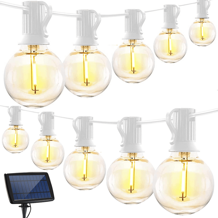 Stellar Lighting 5m Solar Powered 16 LED Bulbs White String Lights