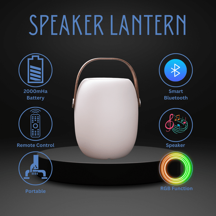 Stellar Lighting Rechargeable Bluetooth Speaker Camping Lantern RGB