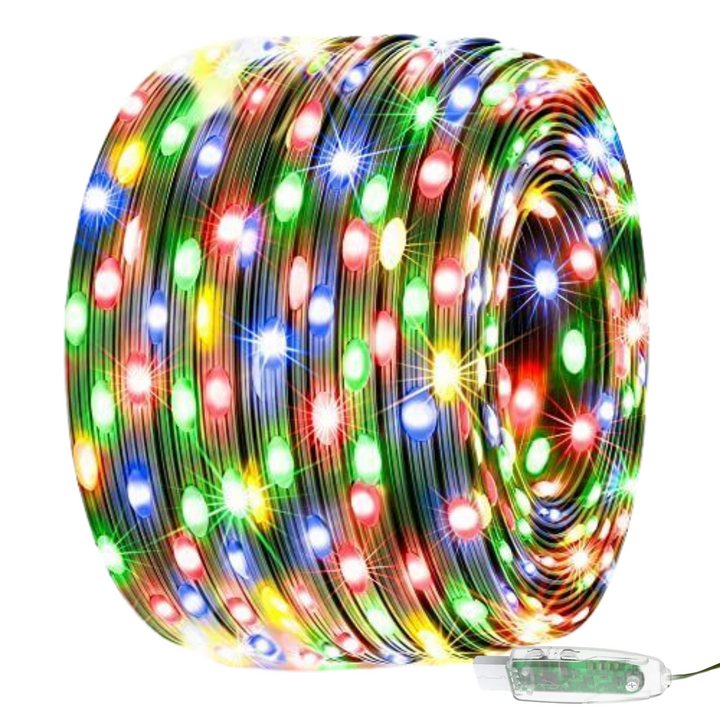 Stellar Lighting 10m 200 Colourful LED Green Wire Fairy Light