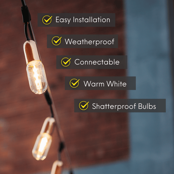 Stellar Lighting 10m 20 LED Festoon Vintage Gold Drop String Lights