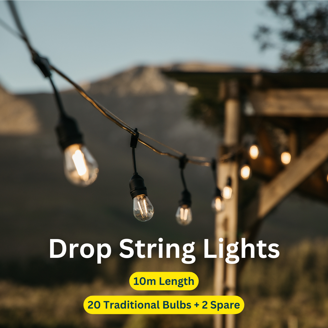 Stellar Lighting 20m 40 LED Festoon Vintage Drop String Lights