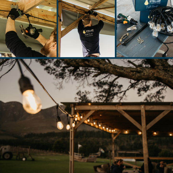 Stellar Lighting 20m 40 LED Festoon Vintage Drop String Lights