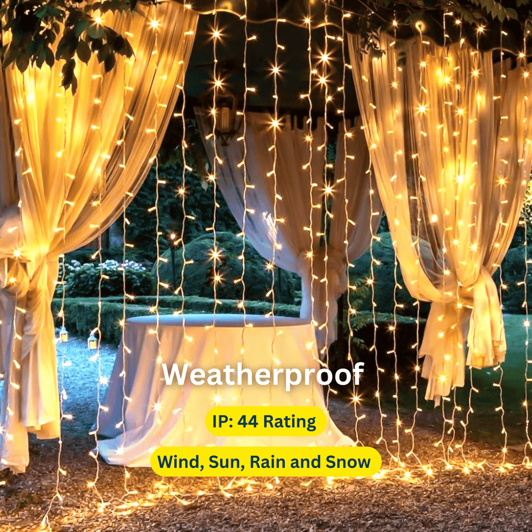 Stellar Lighting 3m x 3m 300 LED Curtain Fairy String Lights