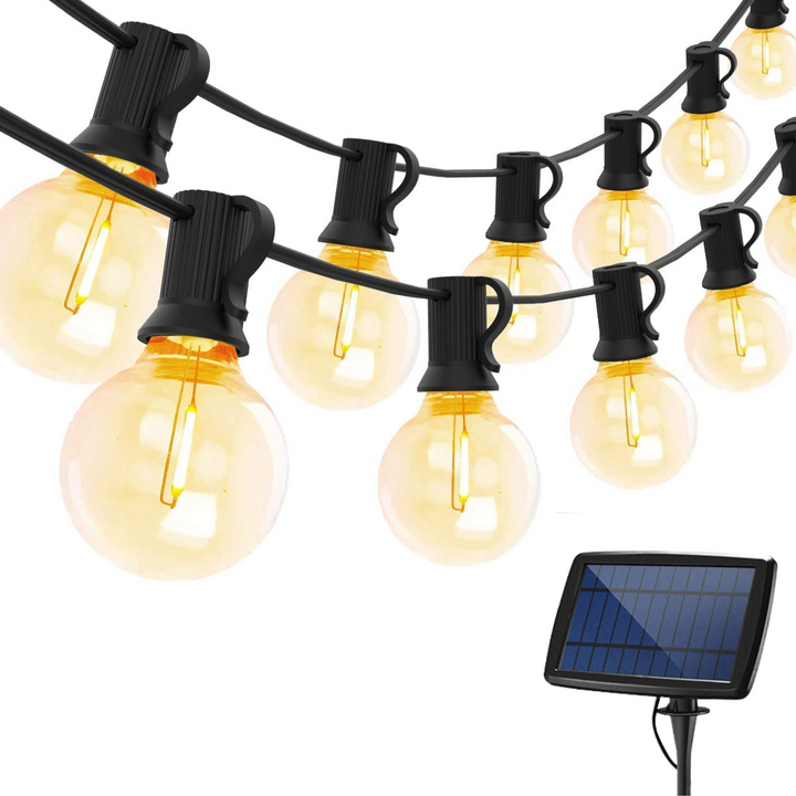 Stellar Lighting 10m Solar Powered Classic 25 LED Bulb String Lights