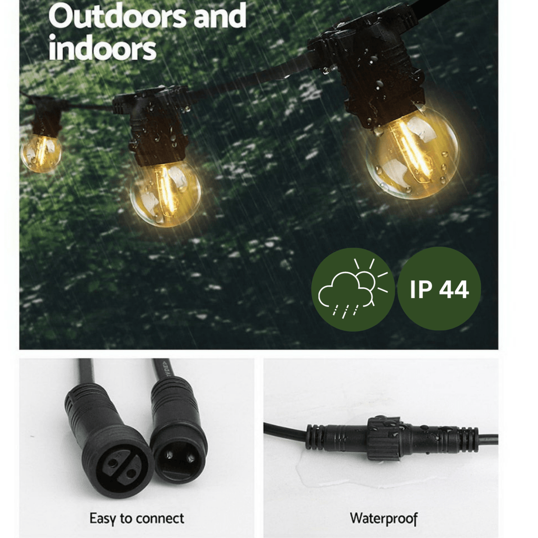 Stellar Lighting 20m 20 LED Festoon Retro Bulb String Lights