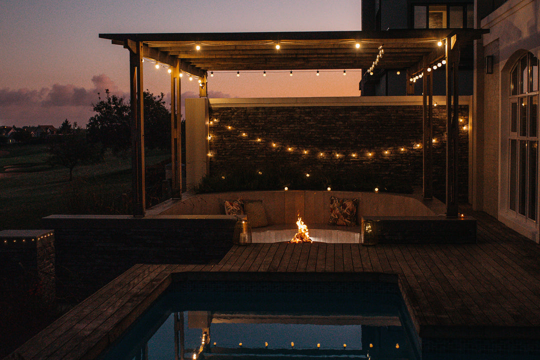 Stellar Lighting 20m 20 LED Festoon Retro Bulb White Cable String Lights