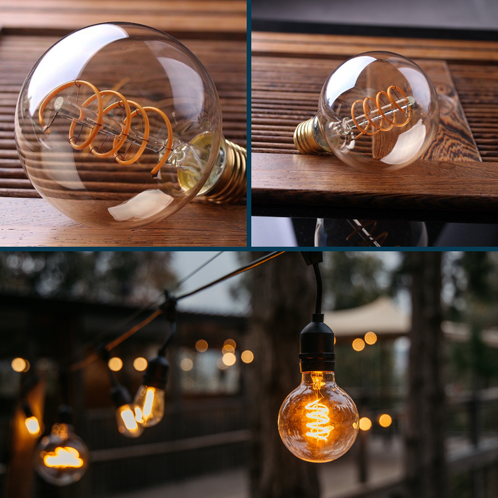 Stellar Lighting Retro Edison Spiral Light Bulb G80 Warm White LED E27 3W